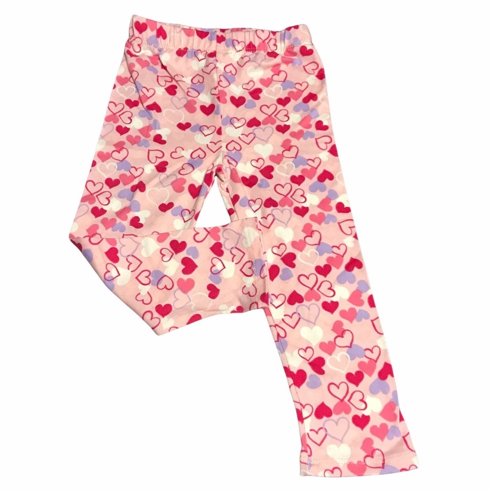 Btween Baby Girls Cute Fleece Heart Hoodie Leggings Set size 12 - 24 Months Pink - Picture 3 of 10